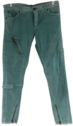 Superfine Turquoise Cotton - elasthane Jeans for Women