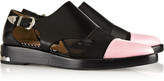 Thumbnail for your product : Toga Cutout leather and mesh monk-strap loafers