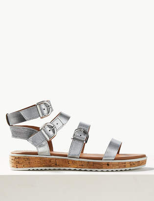 M&S CollectionMarks and Spencer Leather Flatform Heel Gladiator Sandals