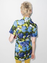Thumbnail for your product : Richard Quinn Floral Print Mini Shirtdress
