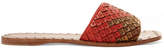 Bottega Veneta - Two-tone Intrecciato Leather Slides - Red