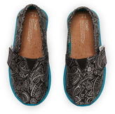 Thumbnail for your product : Toms Black and Turquoise Paisley Tiny Classics