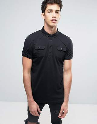 Brave Soul Polo Shirt with Chest Pocket