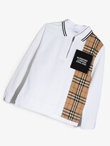 Thumbnail for your product : Burberry Children Check panel polo shirt