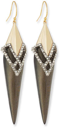 Alexis Bittar Crystal-Encrusted Lattice Lace Wire Earrings