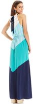 Thumbnail for your product : Vince Camuto Colorblock Chevron Halter Maxi Dress