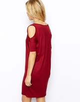 Thumbnail for your product : ASOS T-Shirt Dress With Cold Shoulder