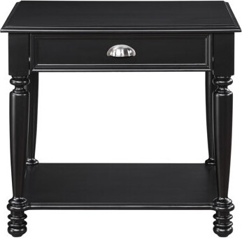 Alcott Hill Classic Design Black Finish End Table