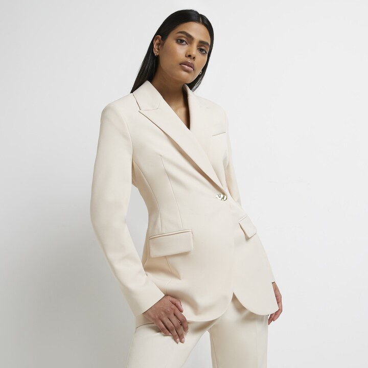 Flannel Suit White Trouser Suit River Island River Island Belted