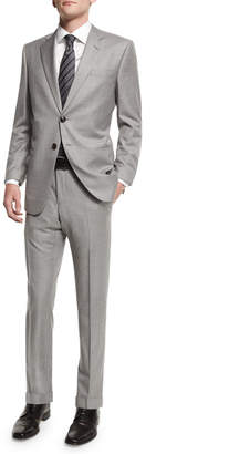 Giorgio Armani Taylor Solid Two-Piece Wool Suit, Light Gray