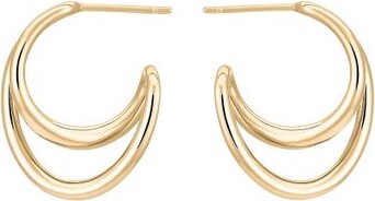 Charlotte Chesnais Mini initial hoop earrings