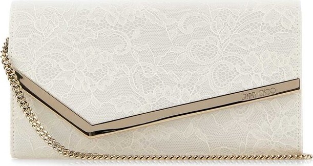 Jimmy Choo Emmie Lace Chain Linked Clutch Bag