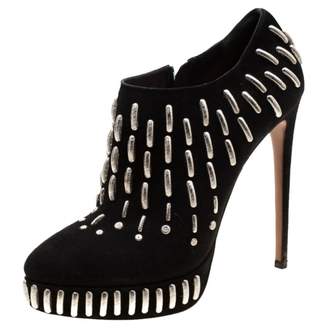 Alaia Black Suede Ankle boots