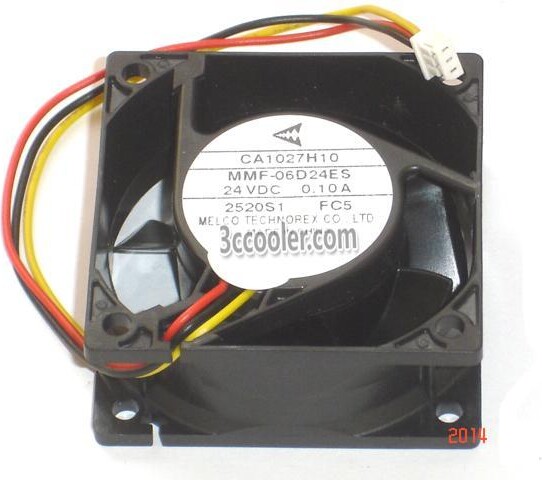OEM Industries Original Melco 6CM 60*25mm MMF-06D24ES FC5 CA1027H10 24V 0.1A 3 Wires 3 Pins Inverter Fan for YASKAWA PLC ABB