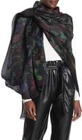 Thumbnail for your product : Valentino Water Song Floral Silk Shawl