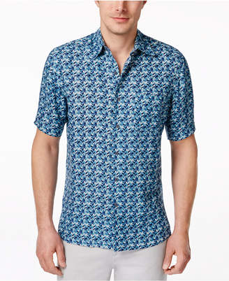 Tasso Elba Men's Silk Linen Short-Sleeve Shirt, Created for Macy's