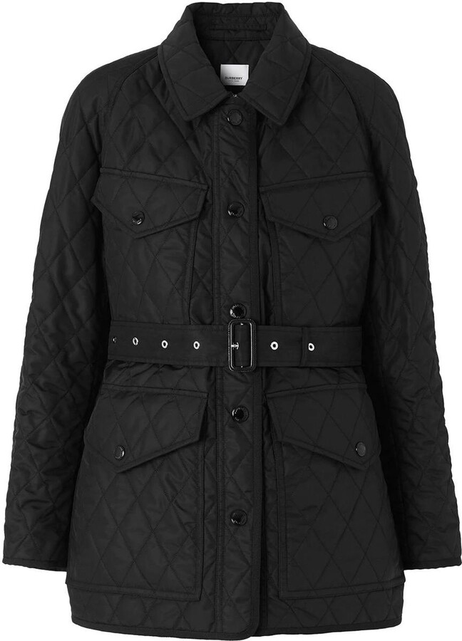 Burberry diamond quilted field jacket ShopStyle Down & Puffer Coats