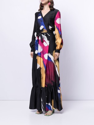 Stella Jean Abstract-Print Wrap Dress