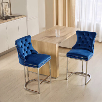 House of Hampton 25" Counter Height Bar Stools Set Of 2