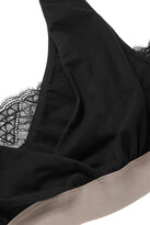 Thumbnail for your product : SIX Florence Stretch-cotton And Lace Maternity Bra - Black