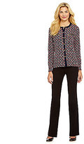Thumbnail for your product : Jones New York Collection Chain-Link Print Zipper-Pocket Blouse