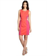 Thumbnail for your product : ABS by Allen Schwartz coral and fuchsia ponte sleeveless seamed studded dress