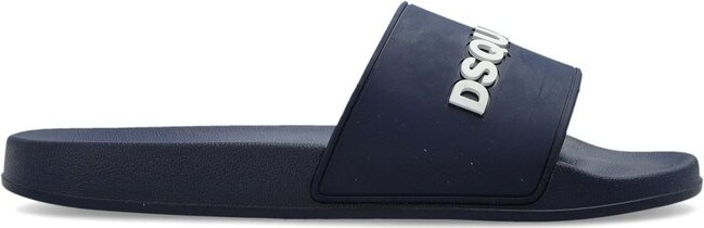 DSQUARED2 Logo-Detailed Open-Toe Slides