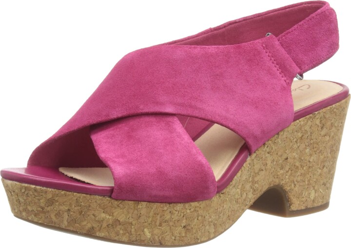 clarks pink sandals