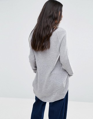 Subtle Luxury Cashmere Cozy Swing Sweater In Fitigue