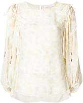 Thumbnail for your product : See by Chloe floral ruffle trim blouse