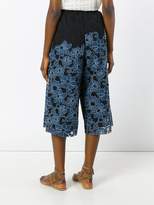 Thumbnail for your product : Antonio Marras floral embroidery cropped trousers