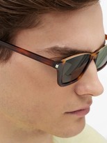 Thumbnail for your product : Saint Laurent Rectangular Tortoiseshell-acetate Sunglasses - Green