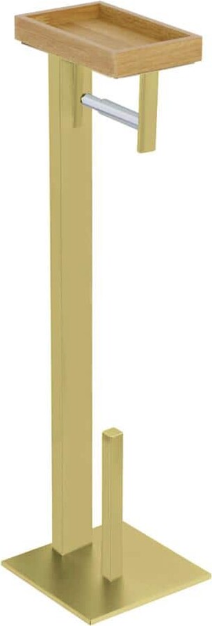 Kingston Brass Edenscape Freestanding Toilet Paper Holder in Brushed Brass