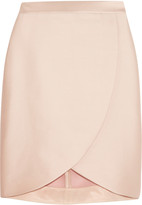 Thumbnail for your product : Stella McCartney Kravitz satin-twill wrap-effect skirt