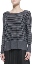 Thumbnail for your product : Vince Striped Bateau-Neck Sweater, Thunder Combo