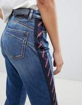 Thumbnail for your product : Sportmax CODE Code Boyfriend Jeans with Striped Panel