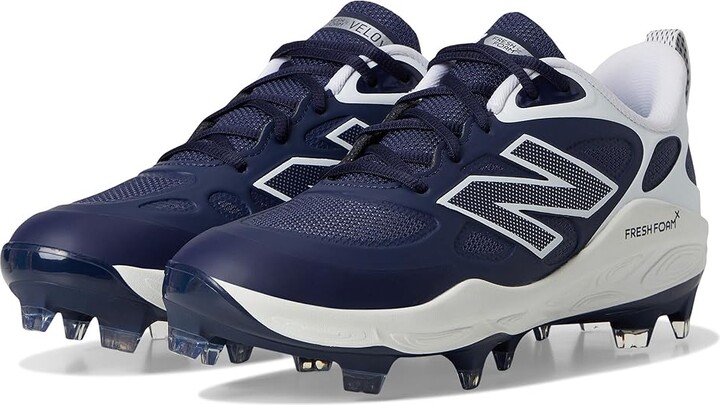 New Balance Fresh Foam Velov4 Molded Softball Cleats Women's Shoes Team Navy/White : 6 B - Medium, Leather/Rubber