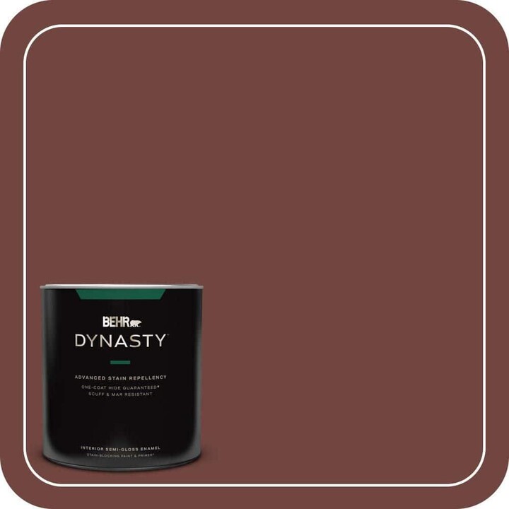 BEHR DYNASTY 1 qt. #MQ1-19 Dressed to Impress One-Coat Hide Semi-Gloss Enamel Interior Stain-Blocking Paint and Primer