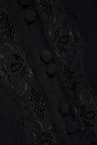 Thumbnail for your product : By Ti Mo Lace-trimmed Crepe De Chine Blouse