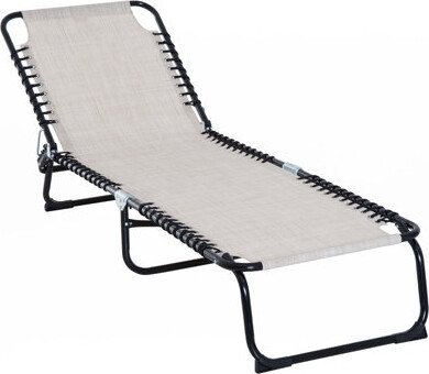 Latitude Run Folding Chaise Lounge Pool Chair Patio Sun Tanning Chair Outdoor Lounge Chair With 4-Position Reclining Back