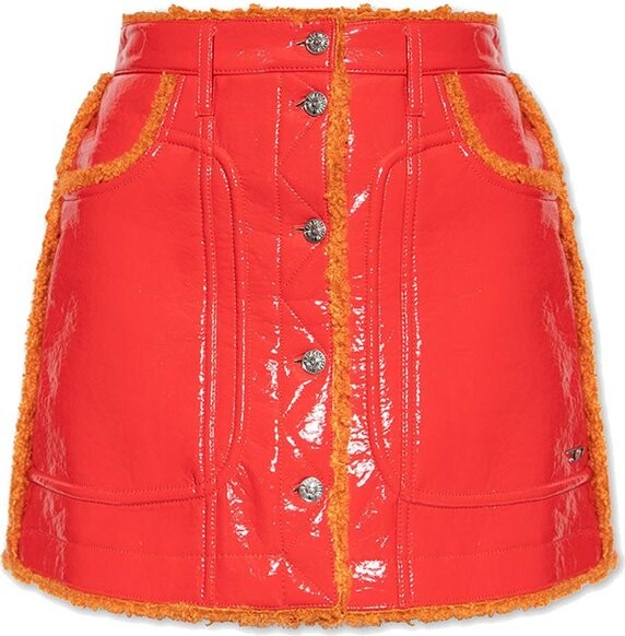 Diesel Faux-fur Skirt Women's Orange - ShopStyle