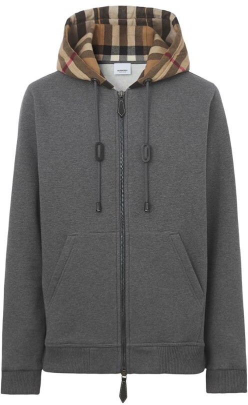 burberry check moletom com capuz mens