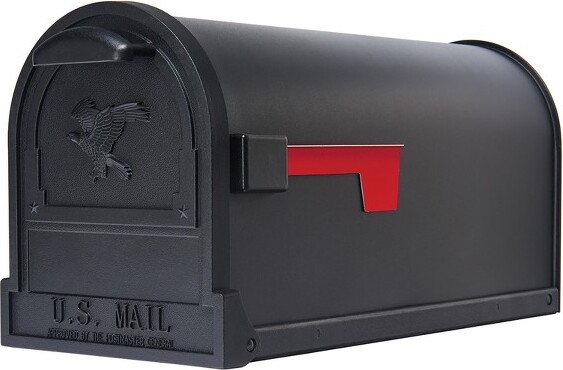 Gibraltar Mailboxes GibraltarMailboxesArlingtonClassicGalvanizedSteelPostMountBlackMailbox