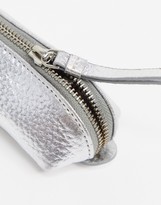 Thumbnail for your product : Urban Code Urbancode leather makeup brush bag in silver