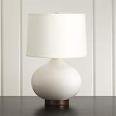 Thumbnail for your product : Crate & Barrel Merie Ivory Table Lamp with Bronze Base