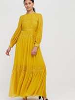 Thumbnail for your product : Monsoon Florence Embroidered Long Sleeve Dress - Yellow