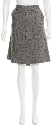 Magaschoni A-Line Tweed Skirt