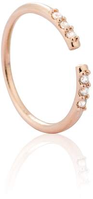 Astrid & Miyu - Triple Diamante Ring In Rose Gold
