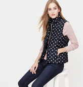 Thumbnail for your product : LOFT Polka Dot Quilted Puffer Vest