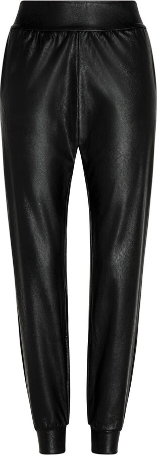 Commando Faux Leather Jogger Black Slg45